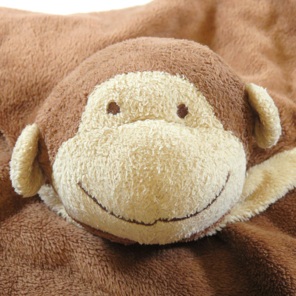 Angel Dear Monkey Security Blanket Baby Lovey Brown Plush Knotted Corners - Picture 6 of 6